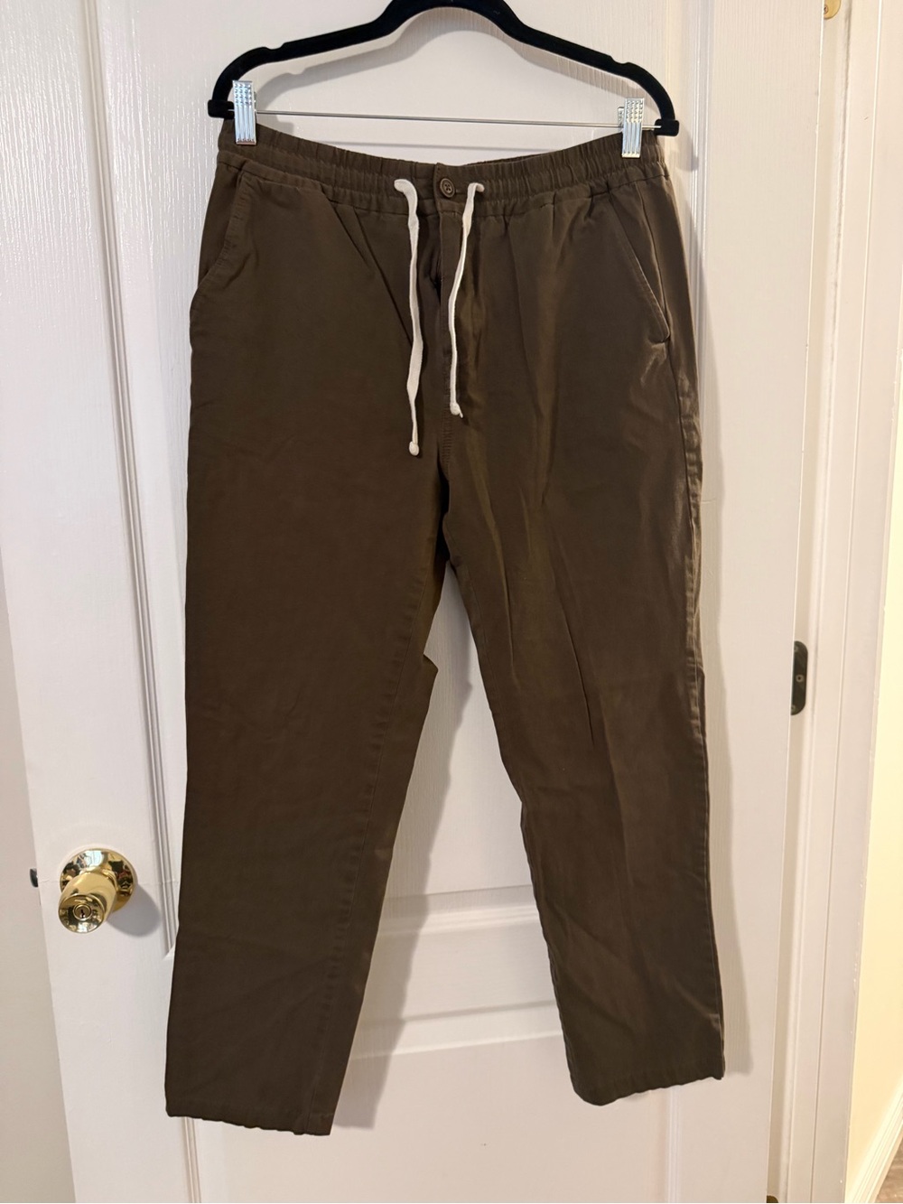 J. Crew Olive-Brown Drawstring Chinos